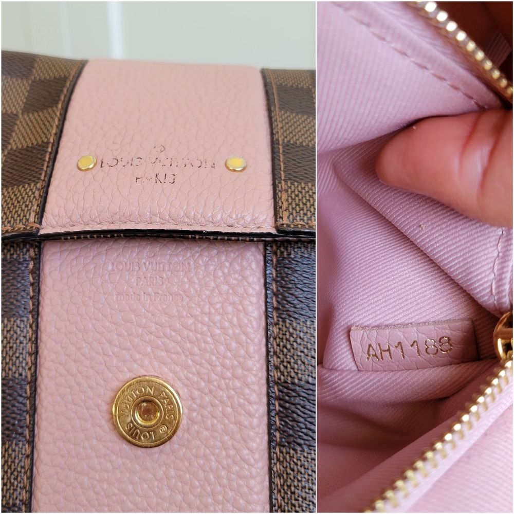 💕BEAUTIFUL Crossbody Louis Vuitton Bond Street MM Damier Ebene Rose Ballerine - Picture 10 of 16